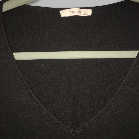 Black Ribbed Tee - Picture 4 of 4